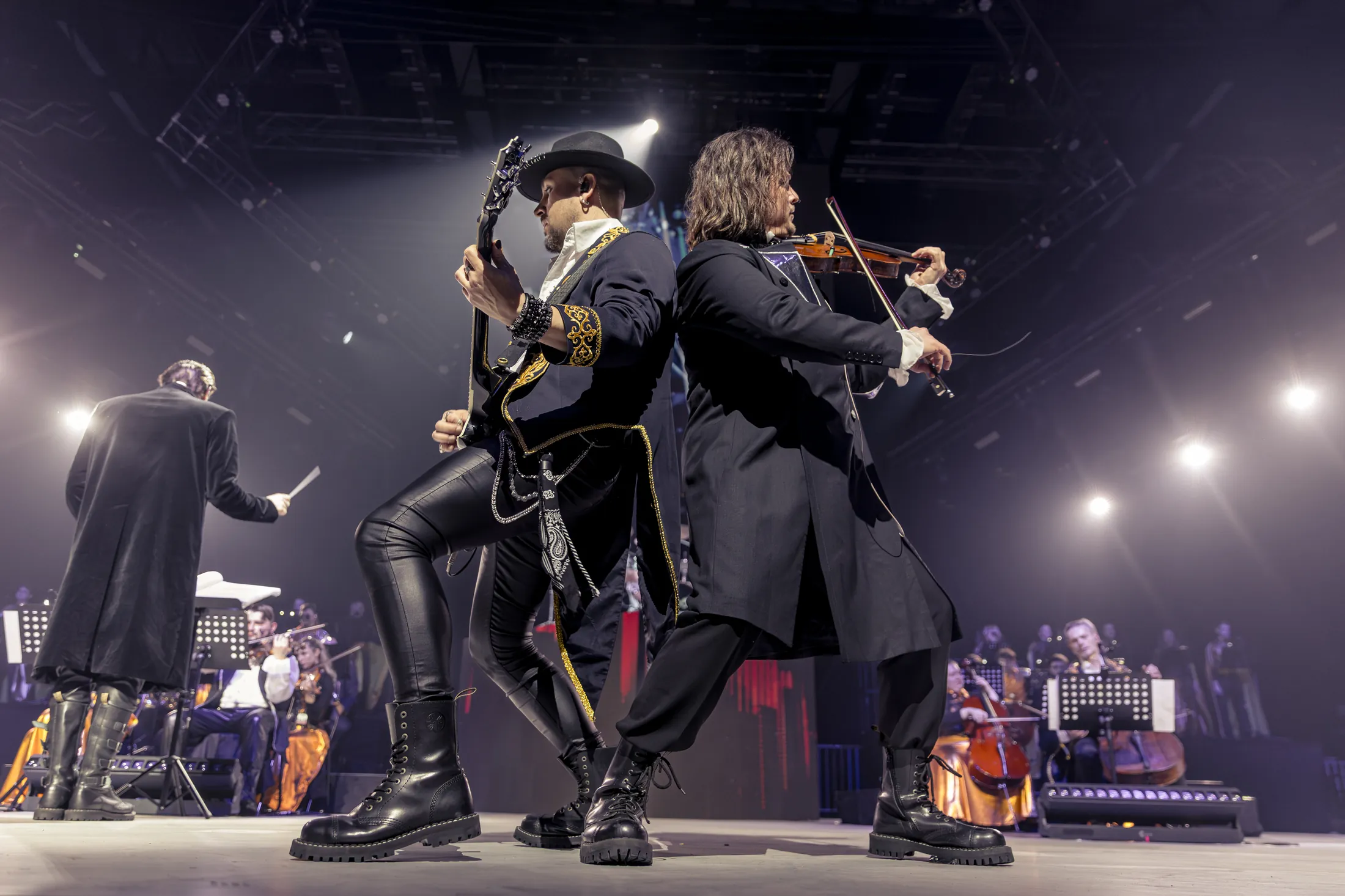 Rock Symphony Orchestra scène — jeux de lumière